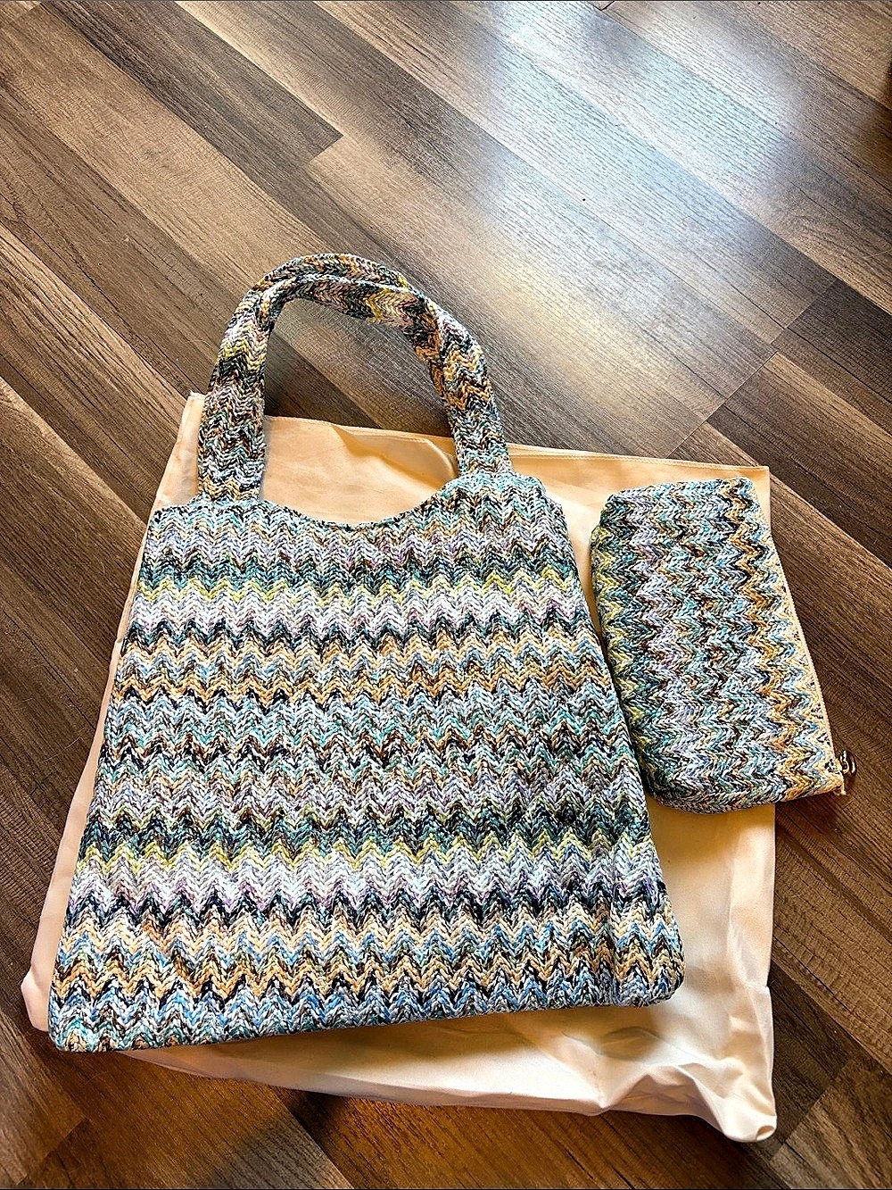 Multicolor Geometric Tote NWT
